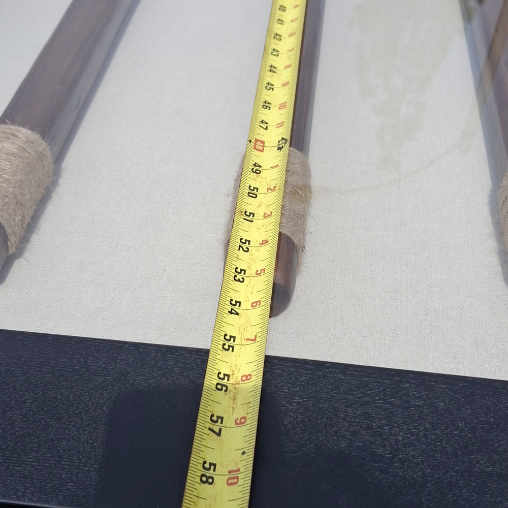 Wooden Curtain Rods with Jute Wrap